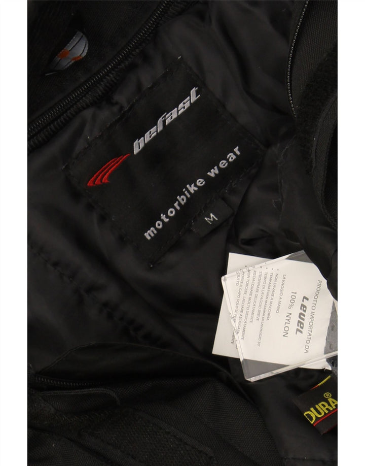 BEFAST Mens Moto Racer Jacket UK 38 Medium Black Nylon