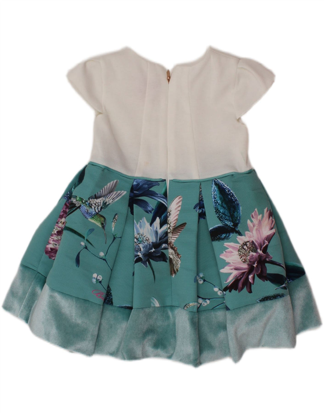 TED BAKER Baby Girls A-Line Kjole 9-12 måneder Hvid blomstret polyester