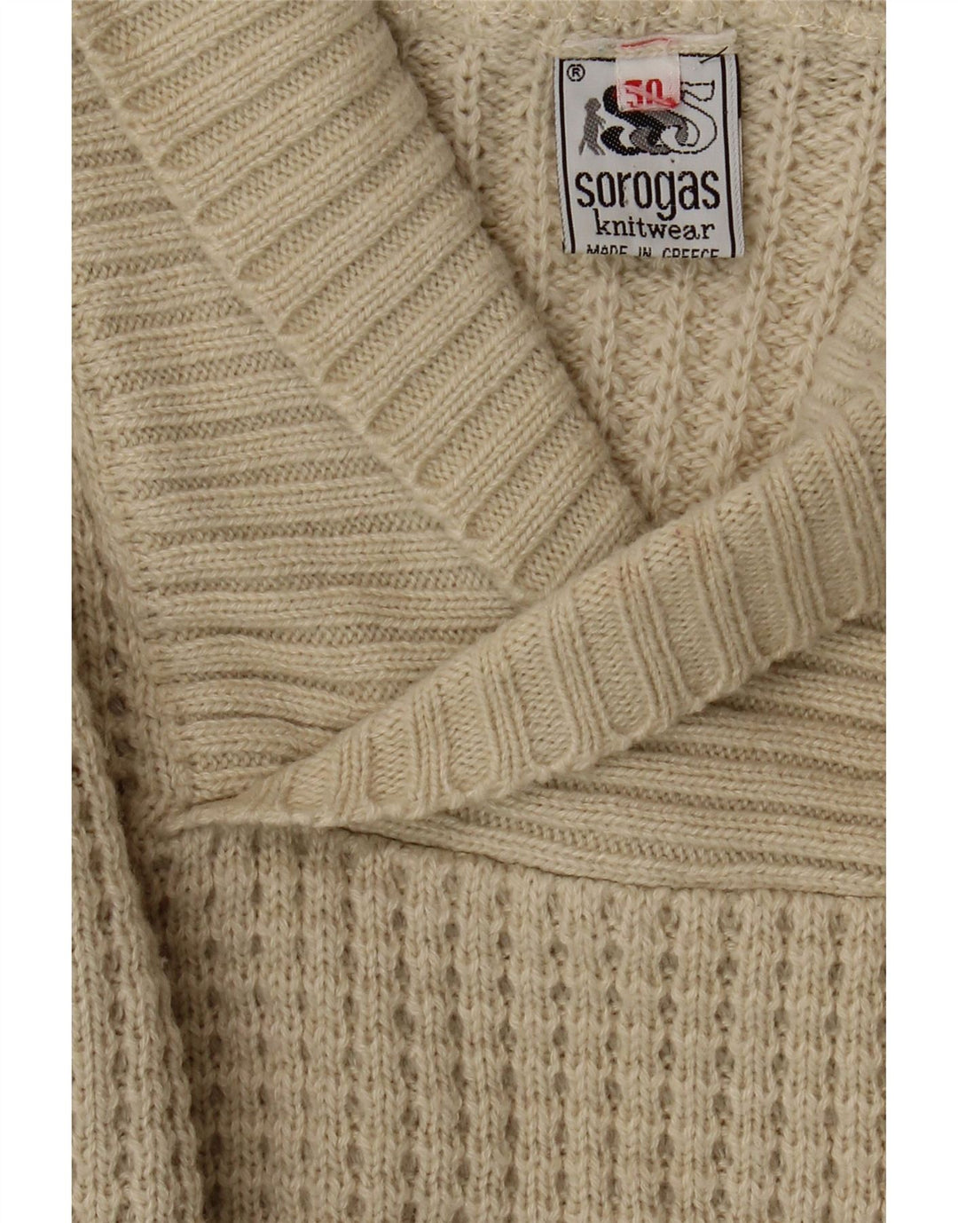 Sorogas Herre Sjalhalstrøje IT 50 Stor Beige