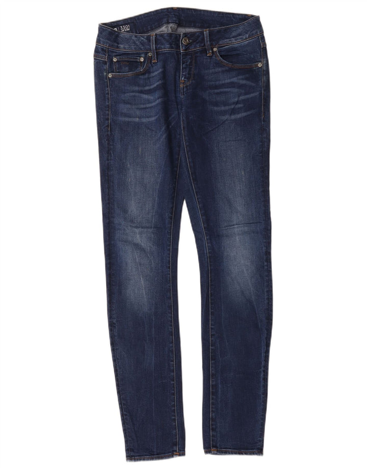 G-Star Dame 3301 Low Skinny Jeans W26 L32 Blå