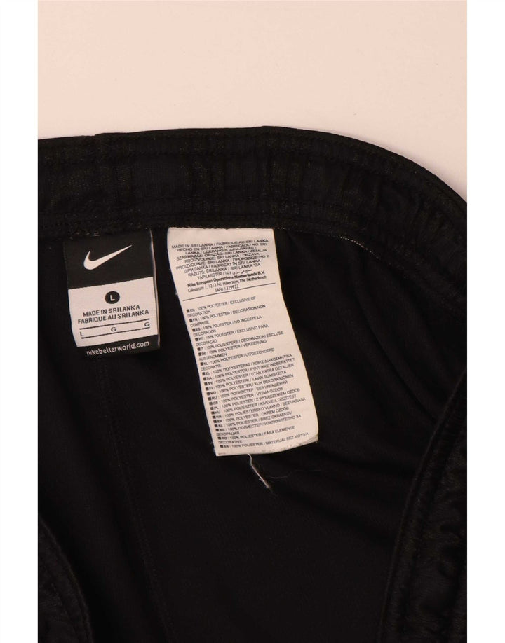 Nike Sportsshorts til mænd, store sortstribede polyester