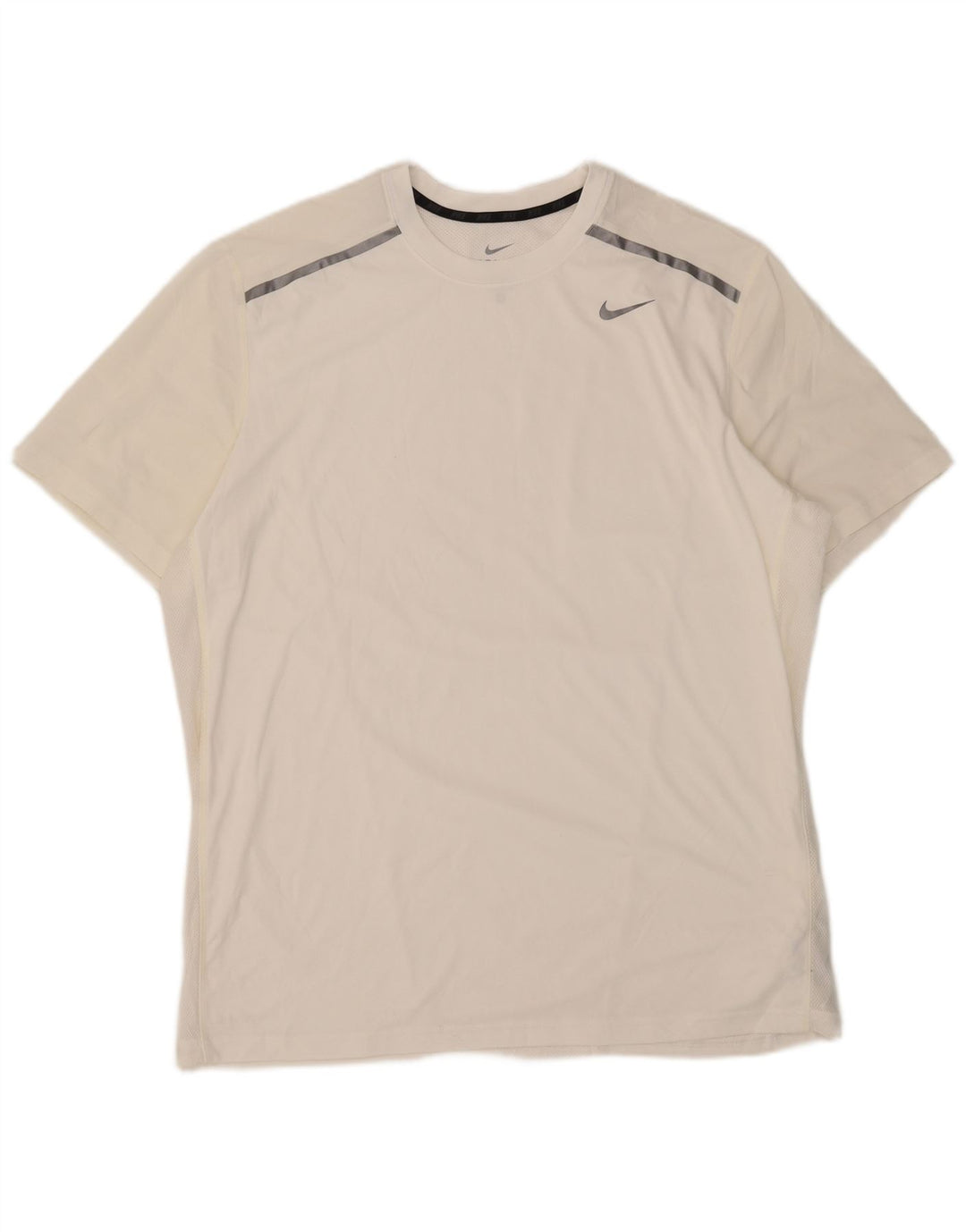 Nike Herre Dri Fit T-Shirt Top XL Hvid Polyester
