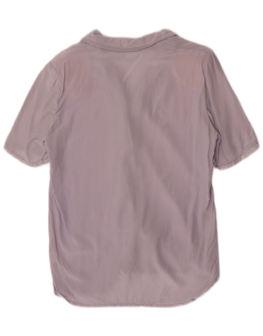 Luisa Spagnoli Dame Se Through Shirt Bluse UK 10 Small Purple Silk