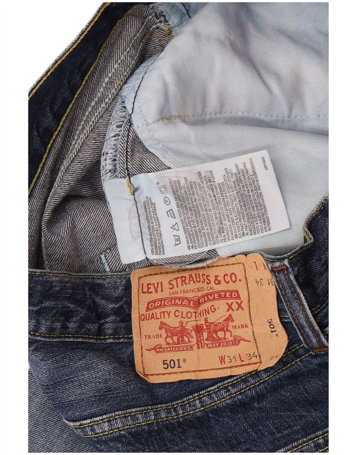Levi's Herre 501 lige jeans W31 L30 blå bomuld