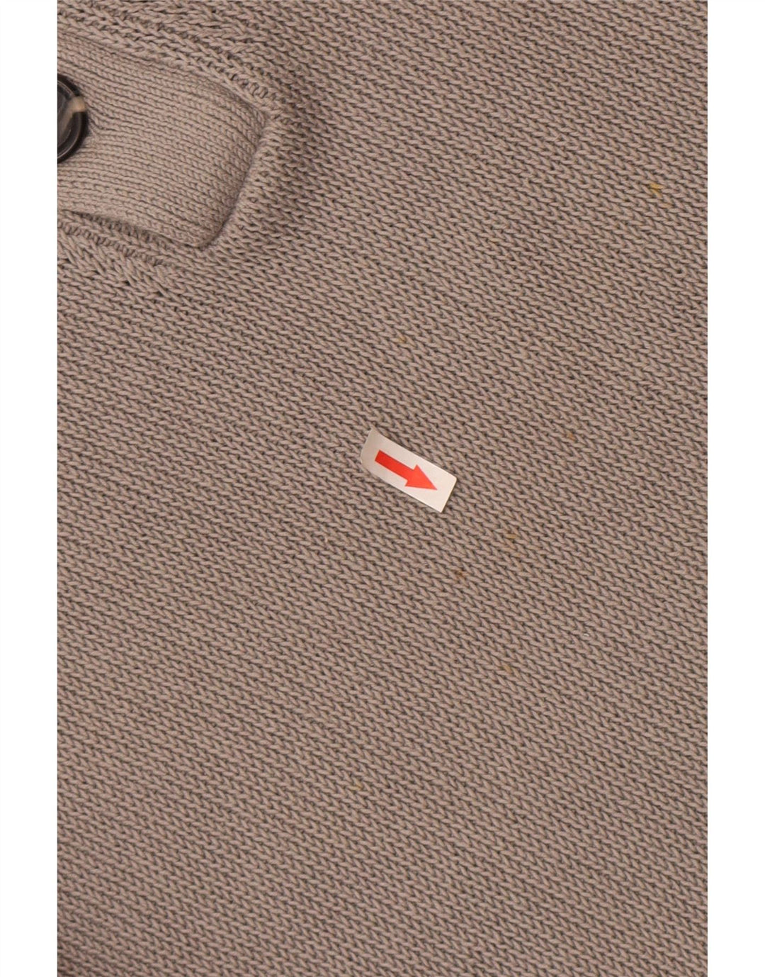 Reiss Herre Button Neck Jumper Sweater XL Grå Bomuld