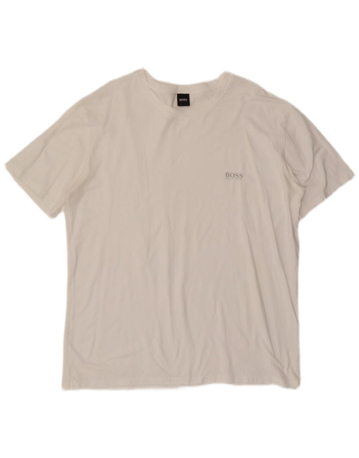 Hugo Boss Herre T-Shirt Top 2XL Hvid