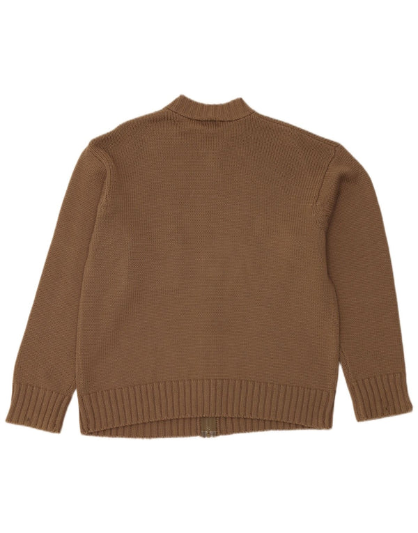 Paul Smith Dame Cardigan Sweater UK 20 2XL Beige Uld