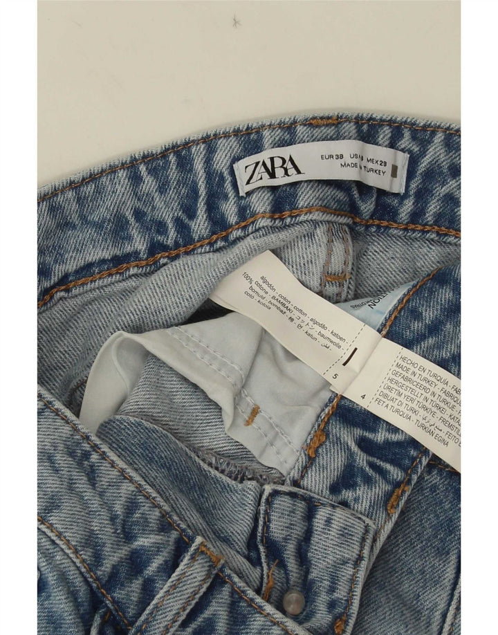 Zara Dame Straight Jeans EU 38 Small W28 L29 Blå Bomuld