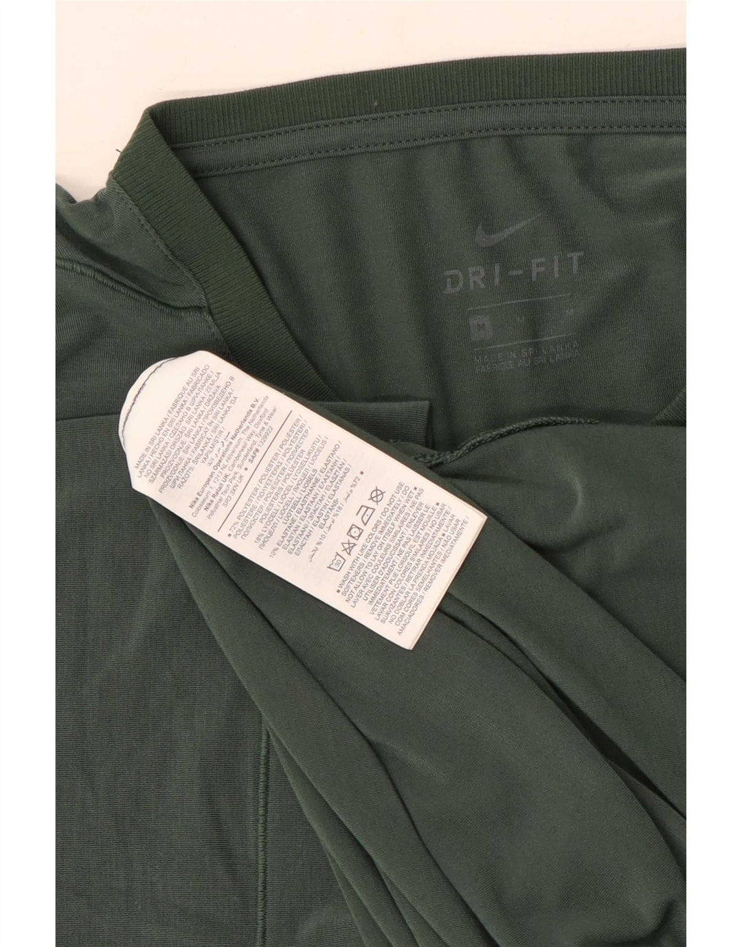 Nike herre Dri Fit T-shirt top mellemgrøn polyester
