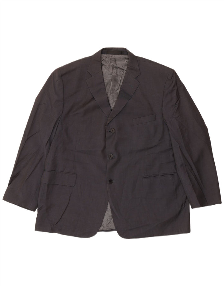 Marks & Spencer Herre 3-knaps blazerjakke UK 46 3XL Marineblå Uld