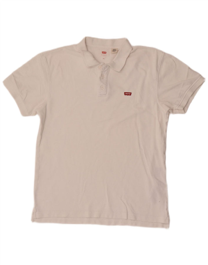 Levi's herre poloshirt Medium hvid bomuld