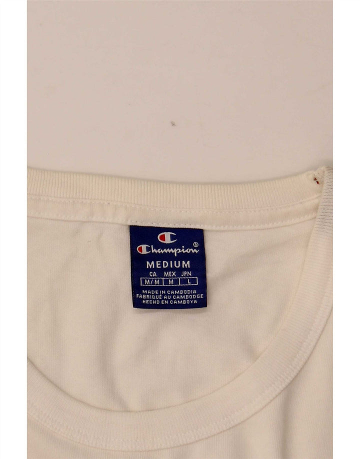 Champion Herre grafisk T-shirt Top Medium White Colourblock