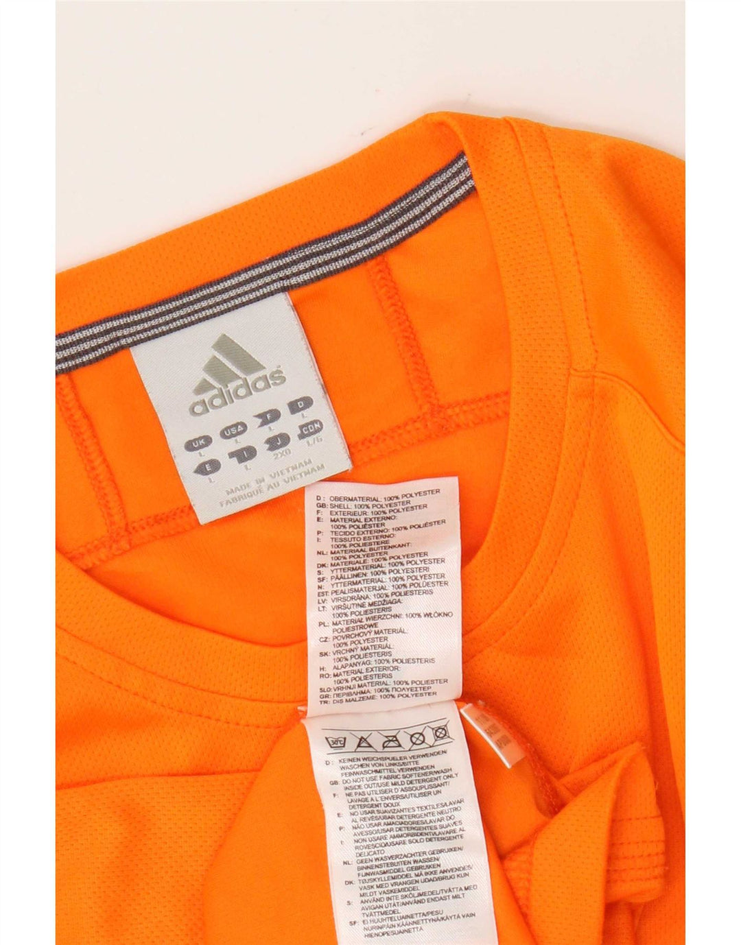 Adidas Herre Climalite T-Shirt Top Stor Orange Polyester