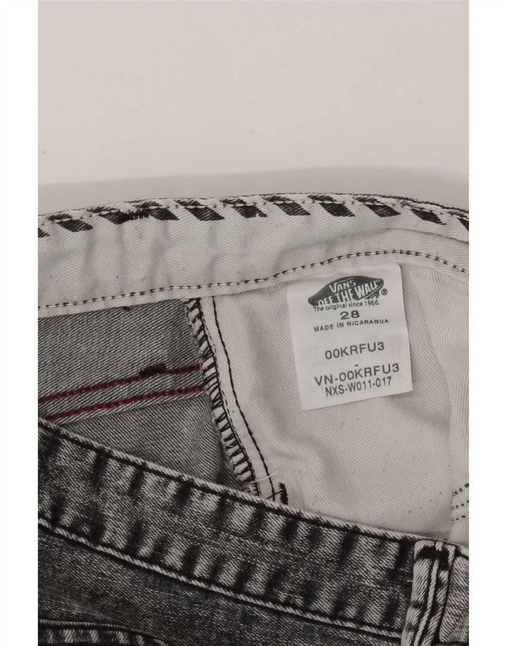 Vans Dame Acid Wash Denim Shorts W28 Medium Grå