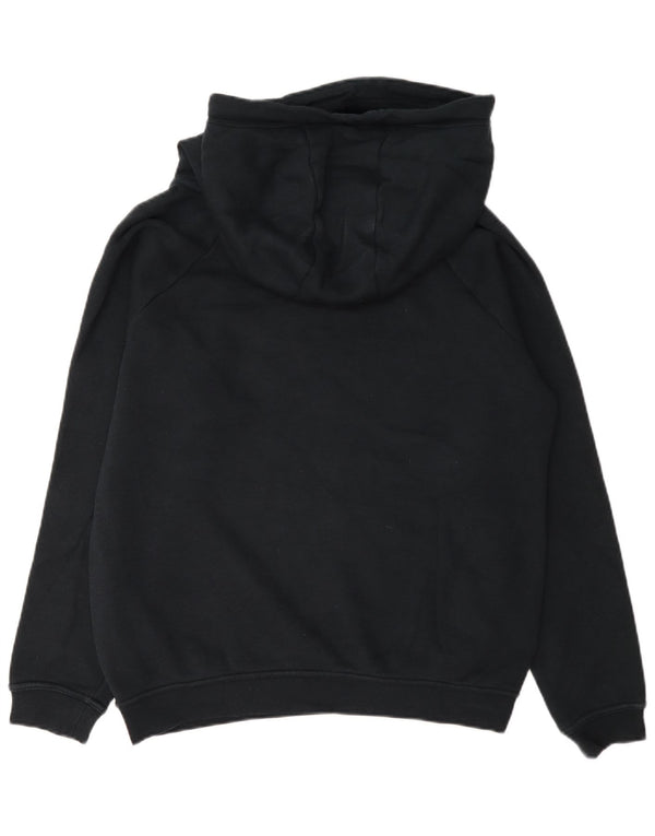 Nike Dame Grafisk Oversized Hoodie Jumper UK 14 Medium Sort Bomuld