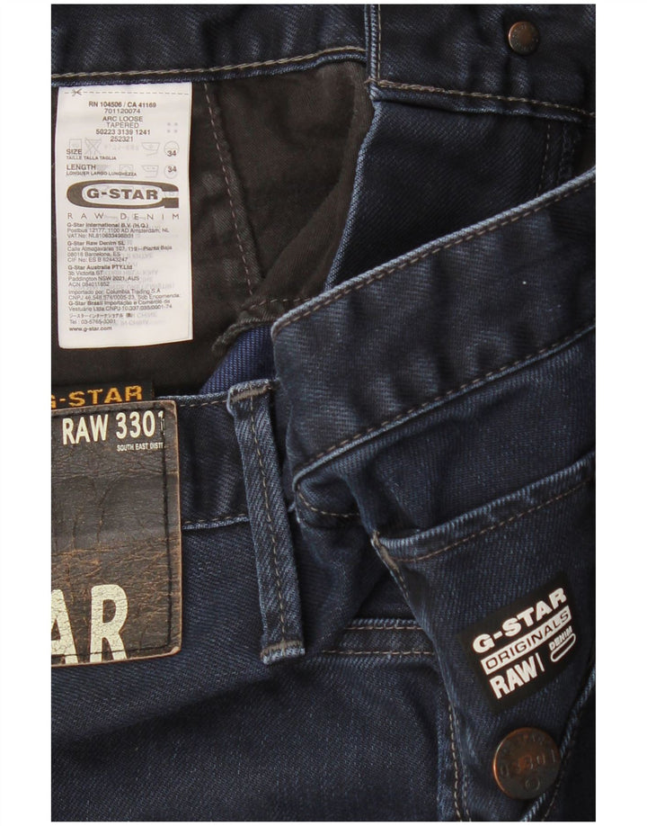 G-STAR Herre Arc Loose Tapered Jeans W34 L34 Marineblå Bomuld