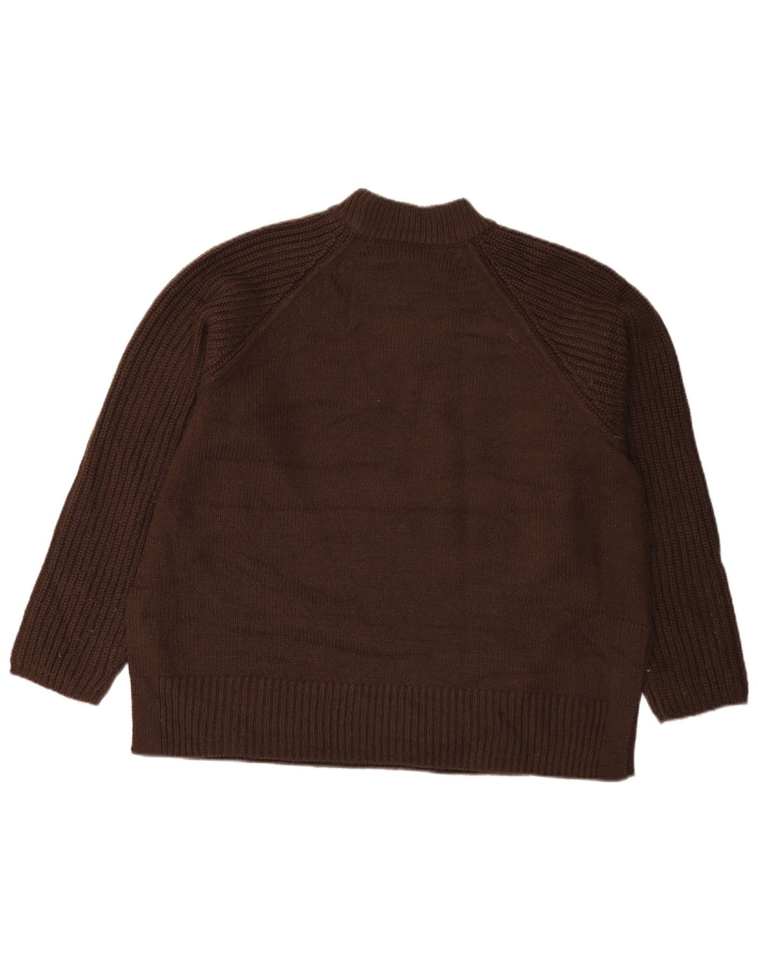 Marks & Spencer Dame Turtle Neck Jumper Sweater UK 16 Stor Brun Akryl
