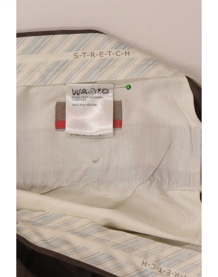 Marks & Spencer Herre Pegged Suit Bukser W36 L31 Grå Polyester