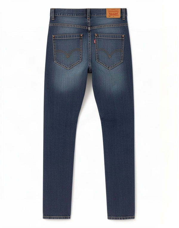 Levi's Boys 508 Regular Fit tilspidsede jeans 11-12 år W26 L27 blå bomuld