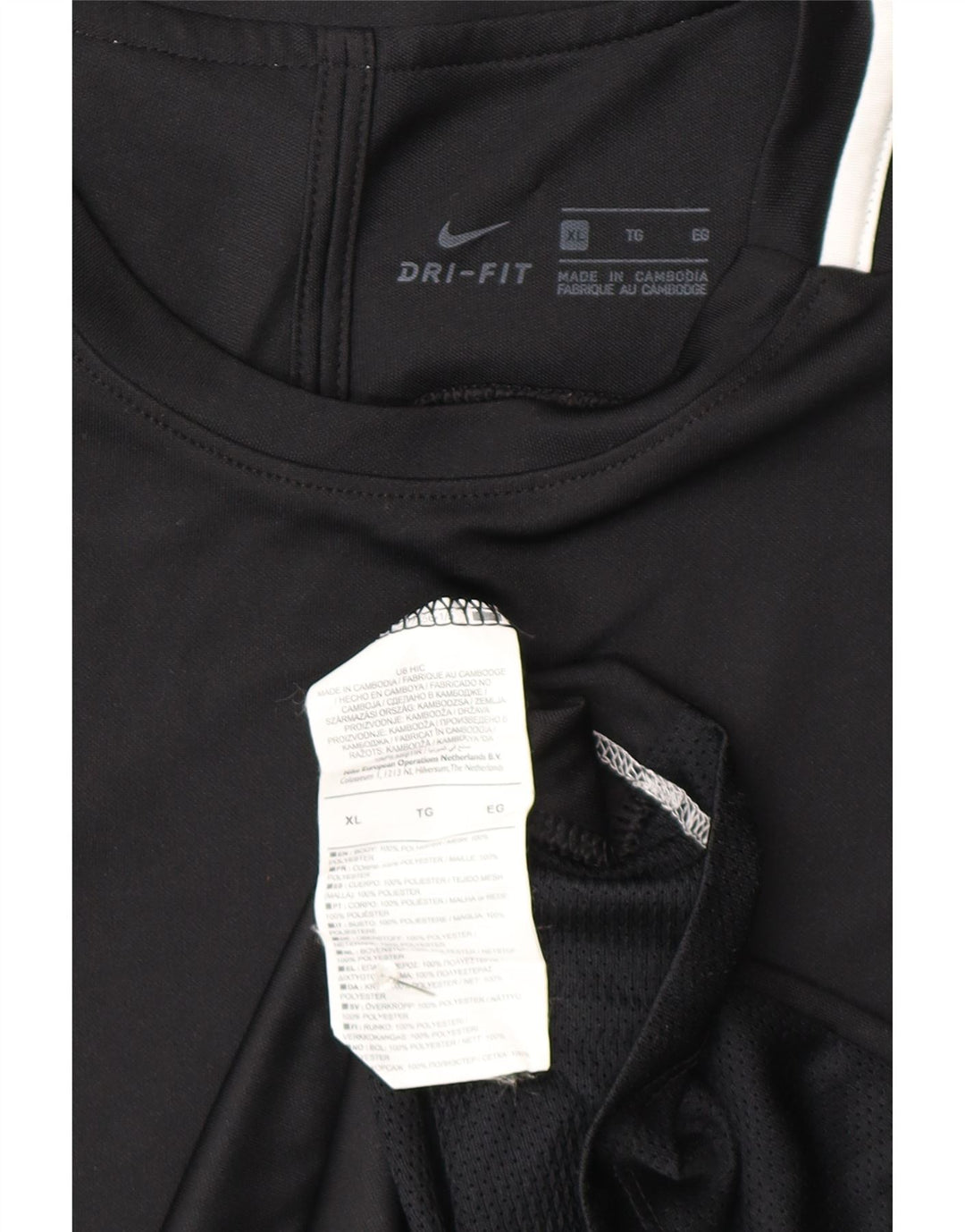 Nike herre Dri Fit T-shirt top XL sort polyester