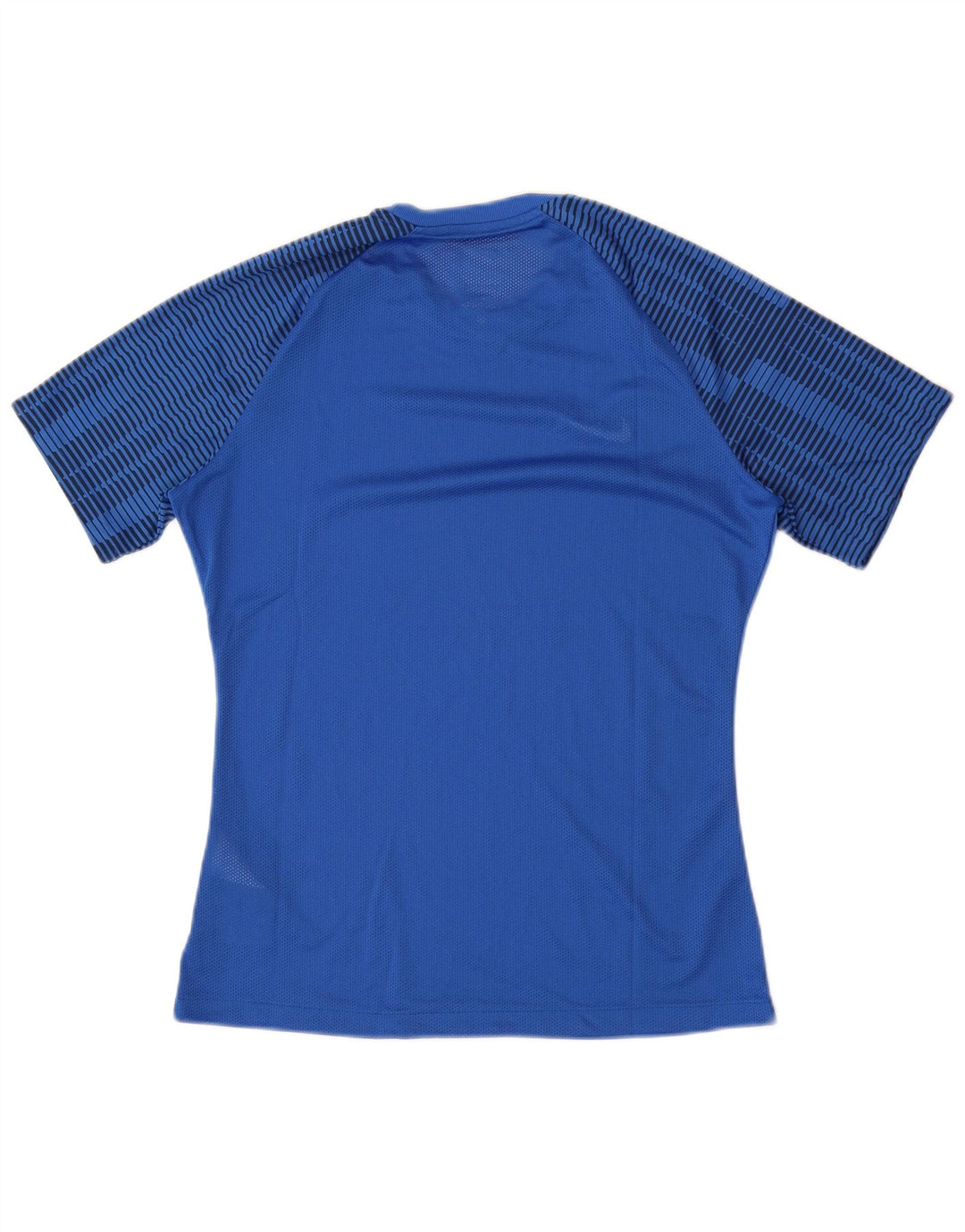 Nike Herre Dri Fit Slim Fit T-shirt top mellemblå stribet polyester