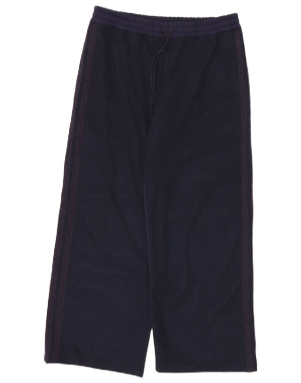 Atos Lombardini Womens Wide Leg Tracksuit Trousers IT 40 Small Navy Blue