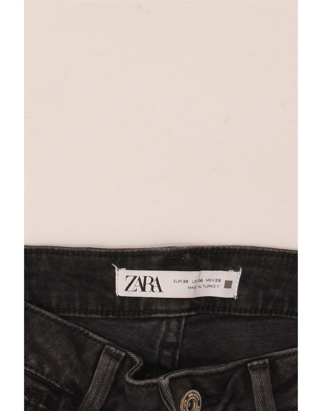 Zara Dame Skinny Jeans EU 38 Small W28 L30 Sort