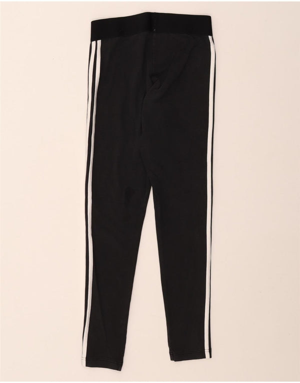 ADIDAS Dame Tight Fit Leggings UK 8/10 Small Black Bomuld
