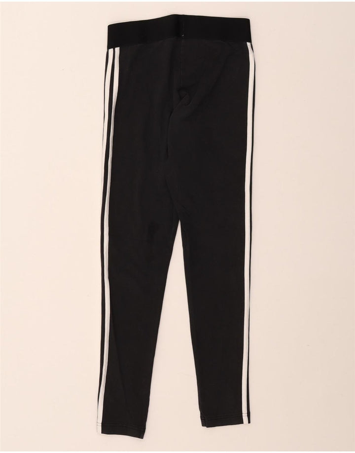 ADIDAS Dame Tight Fit Leggings UK 8/10 Small Black Bomuld