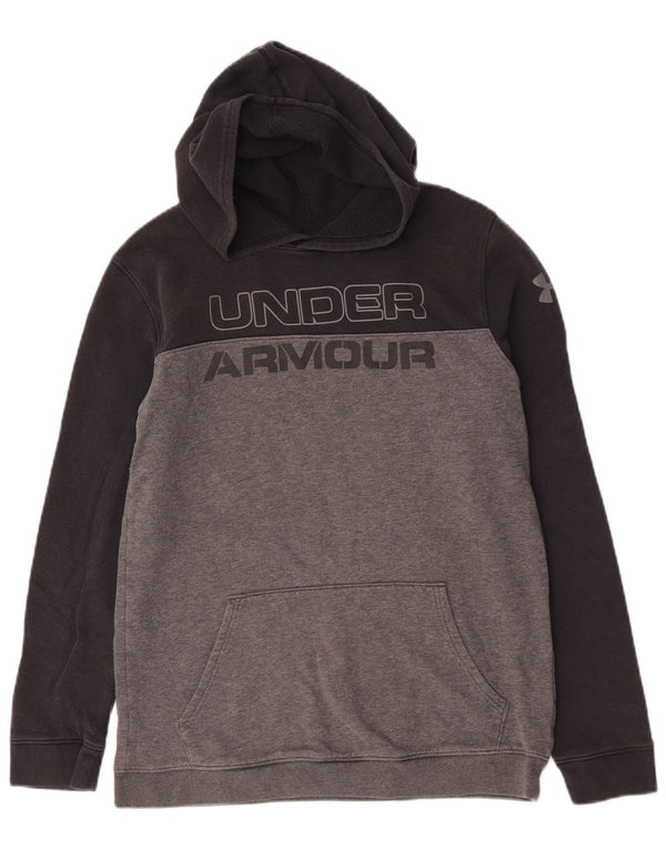 Under Armour Boys grafisk hættetrøje 13-14 år XL Sort Colourblock