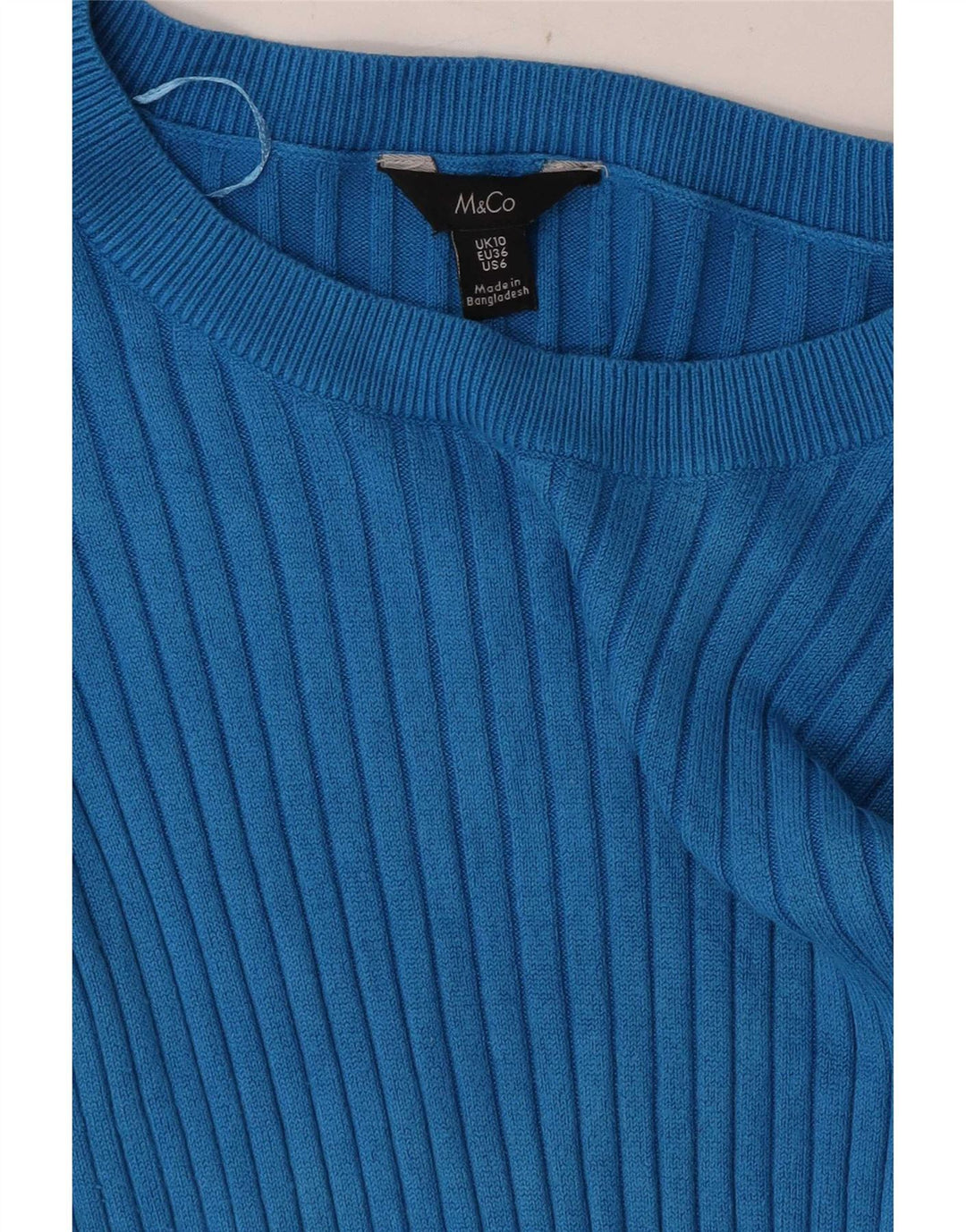M&Co Dame Boat Neck Jumper Sweater UK 10 Small Blue