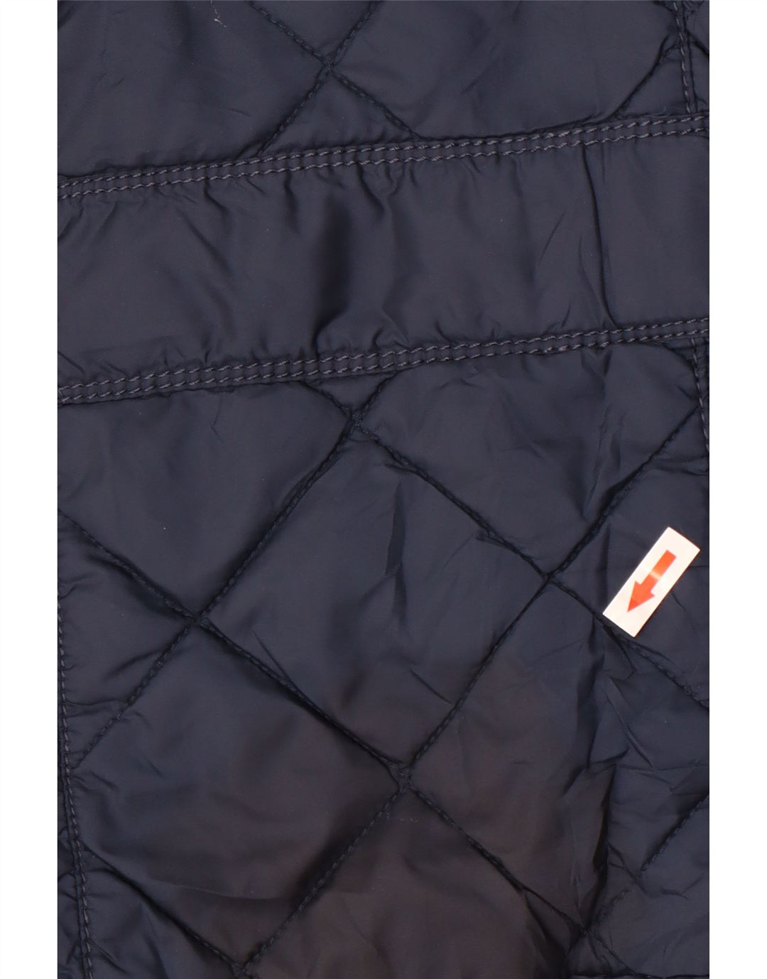 Zara Herre quiltet jakke UK 38 Medium Navy Blue Polyester