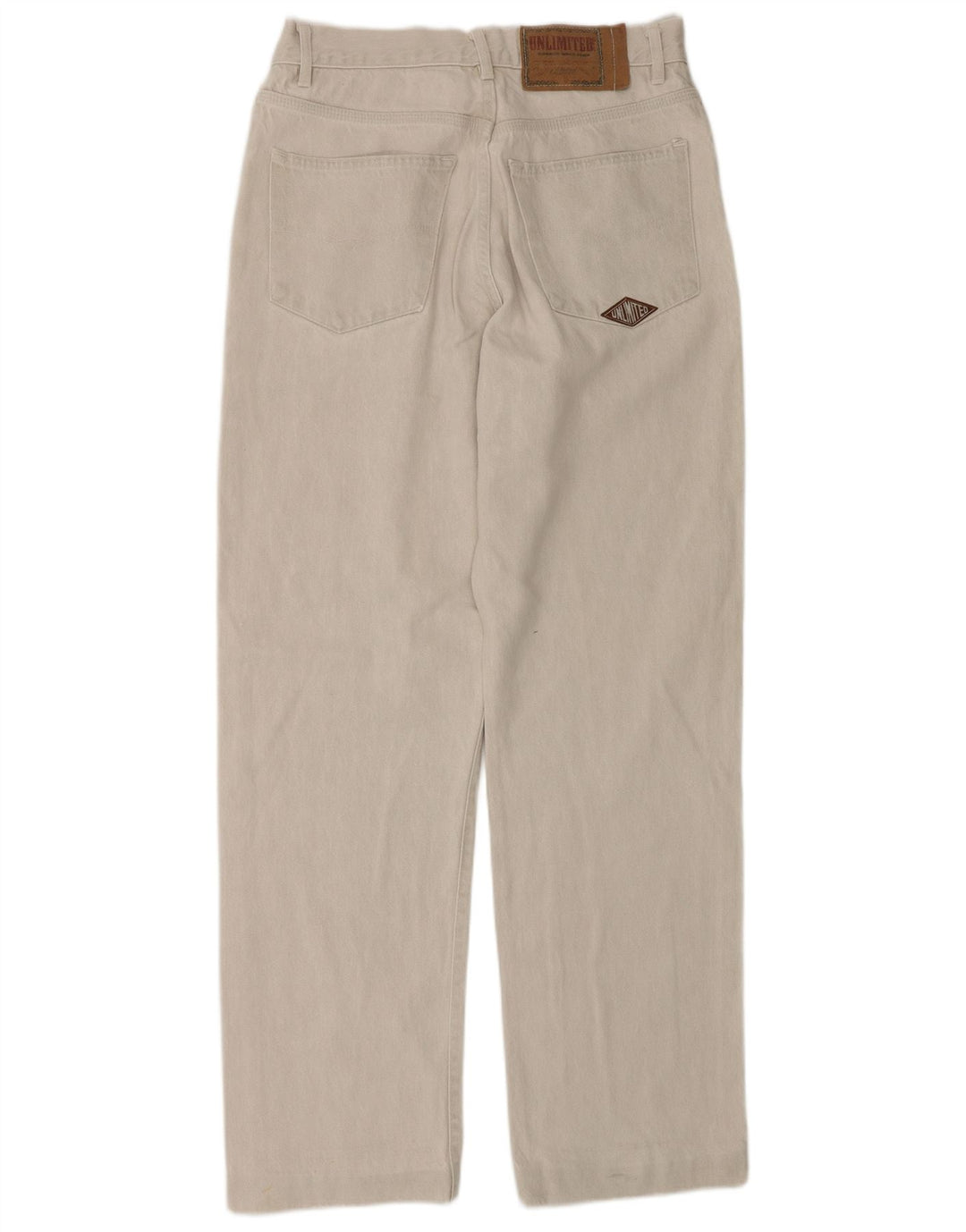Ubegrænset Herre Tapered Jeans W33 L33 Hvid Bomuld