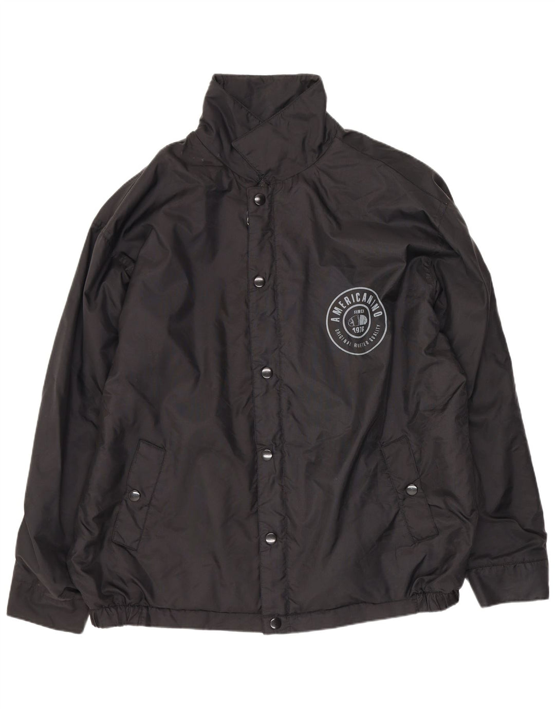 Americanino Herre Windbreaker Jacket UK 42 XL Sort Nylon