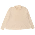 Cos Dame Loose Fit Roll Neck Bluse Top UK 14 Medium Off White Bomuld