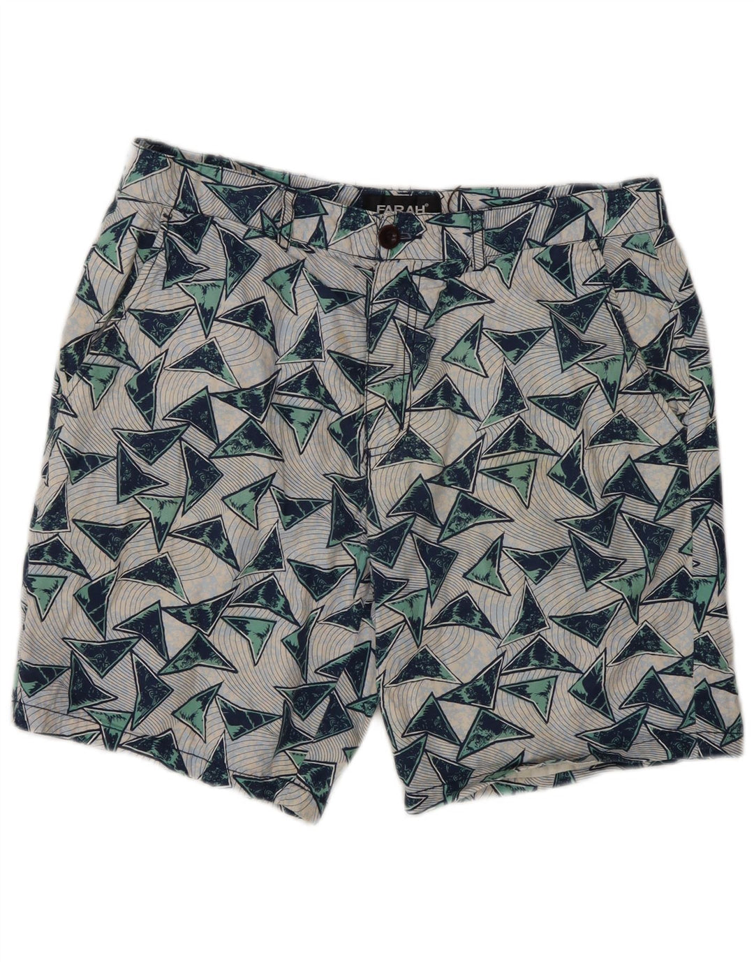 Farah Chino Shorts til mænd W32 Medium Flerfarvet geometrisk bomuld