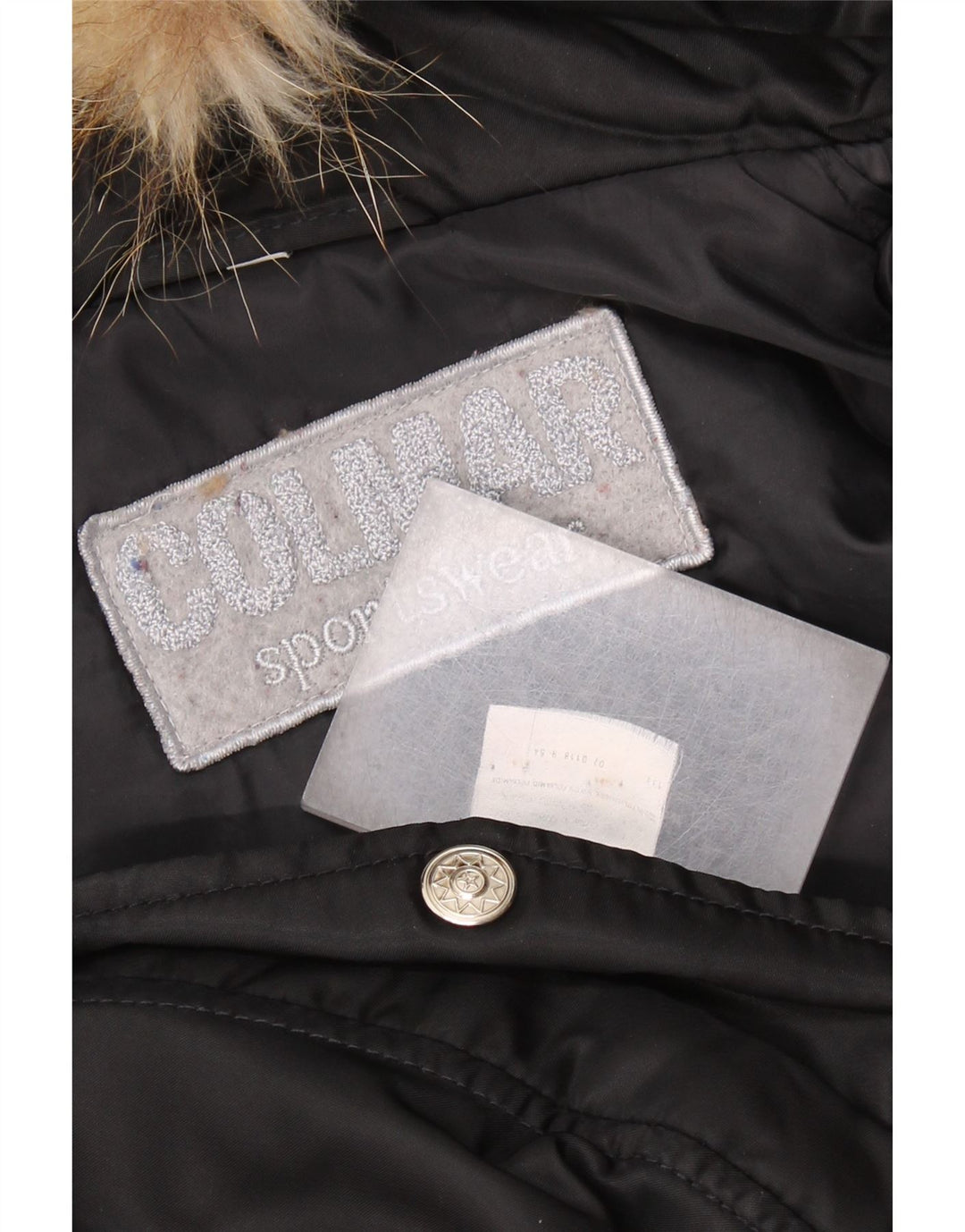 COLMAR Vindjakke med hætte til mænd UK 42 XL Sort polyamid