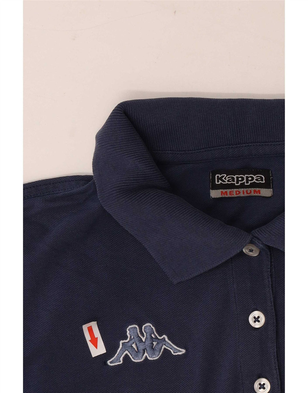 Kappa Dame Polo Shirt UK 12 Medium Navy Blue Bomuld