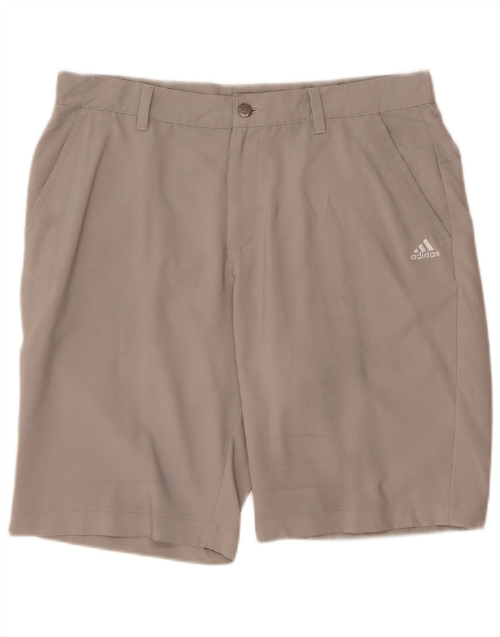 ADIDAS Mens Chino Shorts W34 Large Grey Polyester