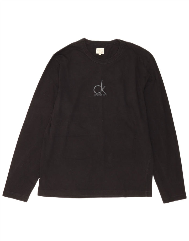 Calvin Klein Jeans Herre Grafisk Top Langærmet Stor Sort Bomuld