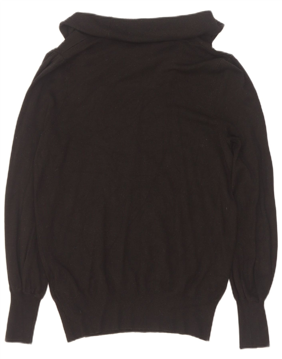 Marks & Spencer Dame Rullehals sweater UK 12 Medium Black Viscose