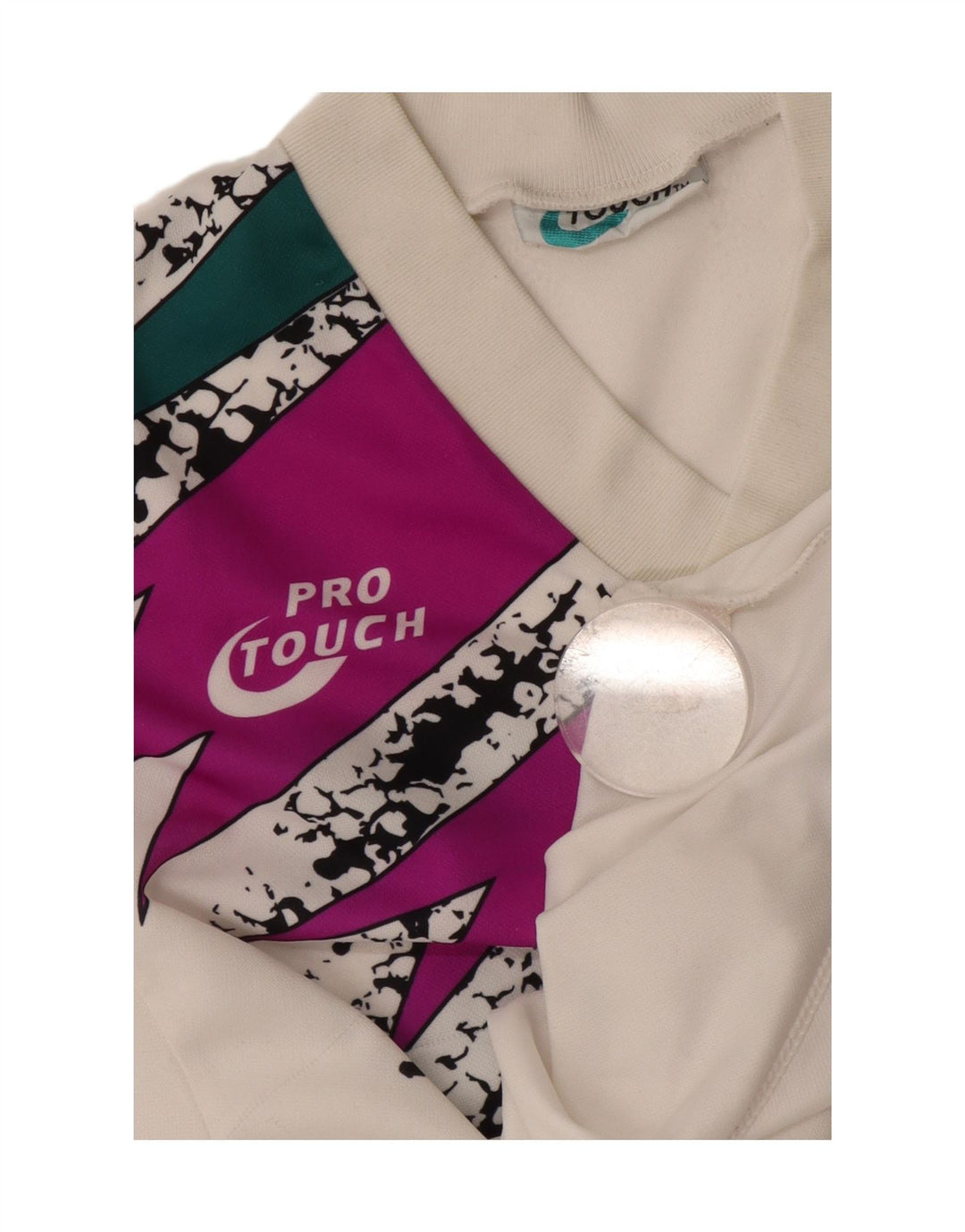 Pro Touch Herre Grafisk T-Shirt Top Stor Off White Geometrisk Sport