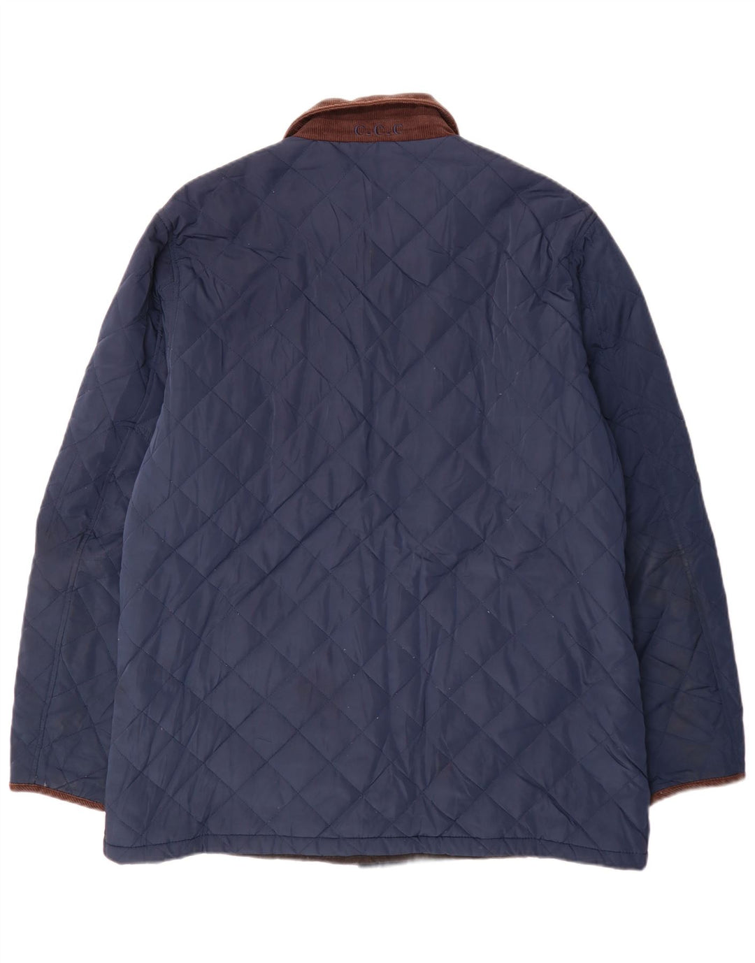 Crew Clothing Herre quiltet jakke UK 44 2XL Navy Blue Colourblock Polyester