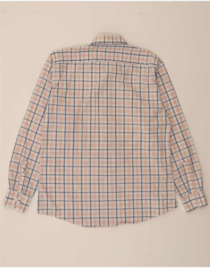 TRUSSARDI Mens Shirt Large Pink Check Vintage Trussardi and Second-Hand Trussardi from Messina Hembry 