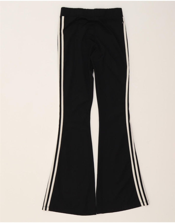 Adidas Dame Flare Træningsdragt Bukser UK 12 Medium Sort Polyester