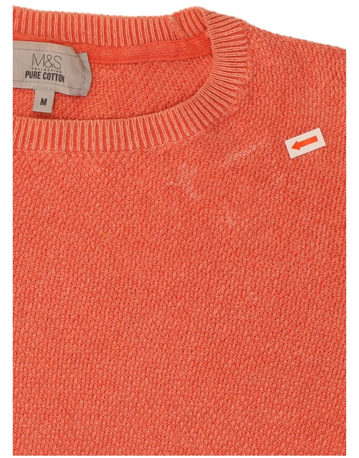 Marks & Spencer Herre sweater med rund hals, medium orange bomuld