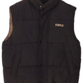 Kenvelo Herre Polstret Gilet UK 38 Medium Sort Nylon