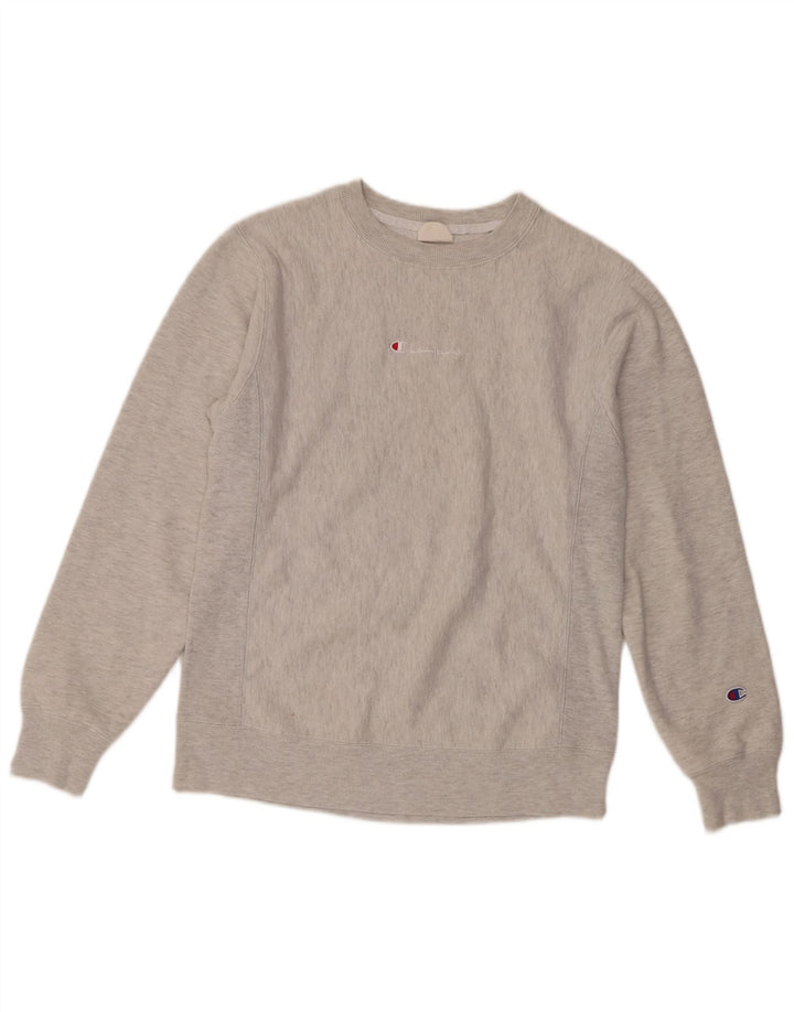 Champion Herre Sweatshirt Jumper Lille Grå Bomuld