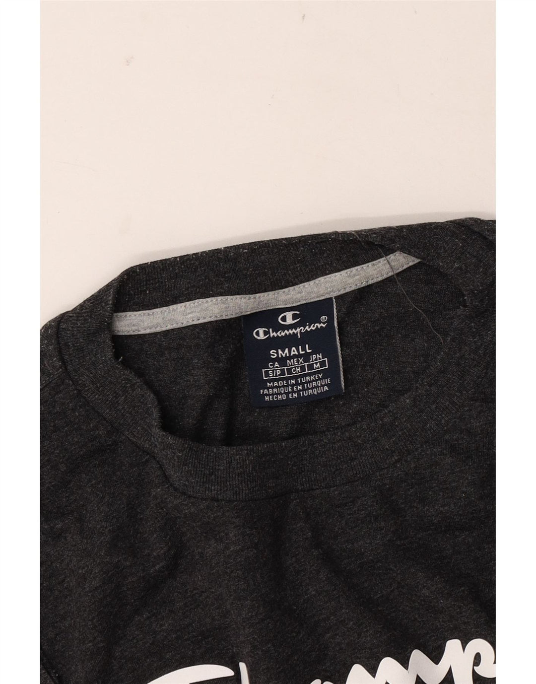 CHAMPION Herre Loose Fit Grafisk T-Shirt Top Lille Grå