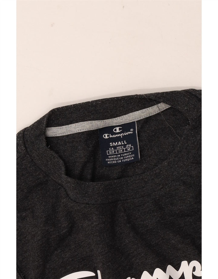 CHAMPION Herre Loose Fit Grafisk T-Shirt Top Lille Grå